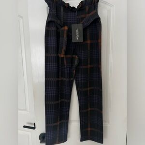 Paperbag Plaid Trousers